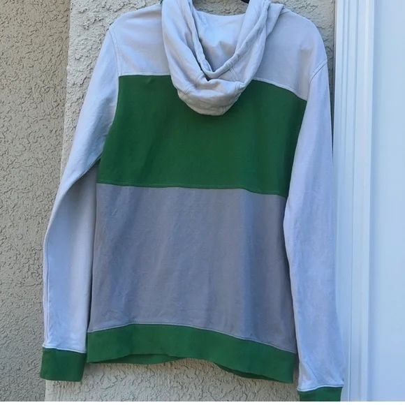 Oakley Striped Hooded Zip up Sweatshirt Grey/Green/Cream Mens Size M - Picture 5 of 7